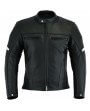 Blouson Vintage Moto Cuir Vieilli Gris