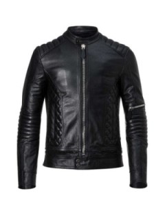 Blouson Moto Homme Cuir Moto Fashion Zolki
