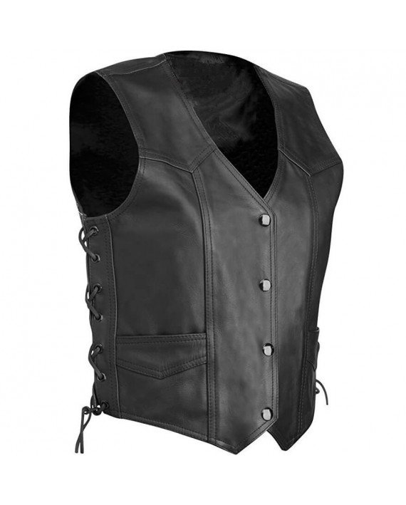 Gilet Biker Cuir Zolki