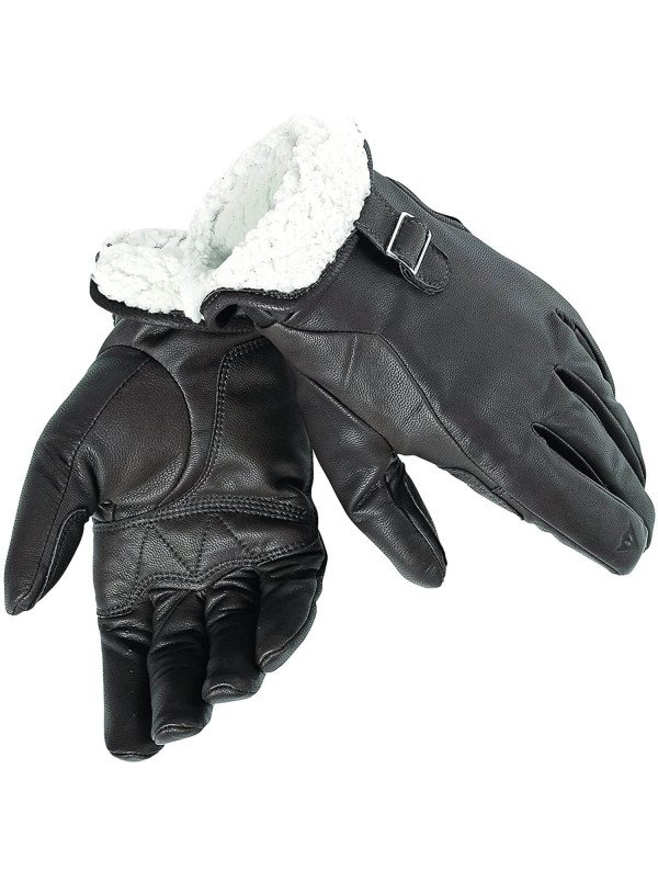 Acheter - Vente Gant Moto, Vintage, Noir, Cuir, Homme, Rétro, Fourrure