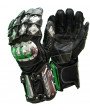 Gants Moto Cuir Racing Métal Biker