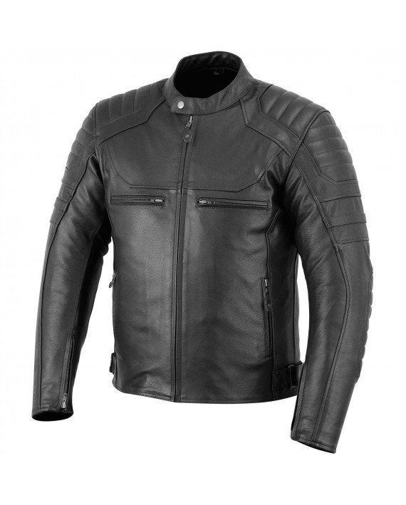 Blouson Moto Noir Cuir, Kustom Kulture, Pas Cher, Veste Motard Vintage