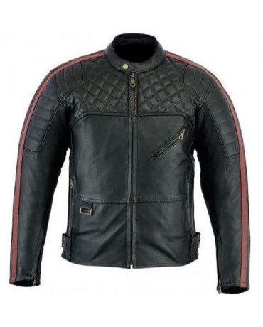 Blouson Moto Cuir Homme Samourai Noir Zolki