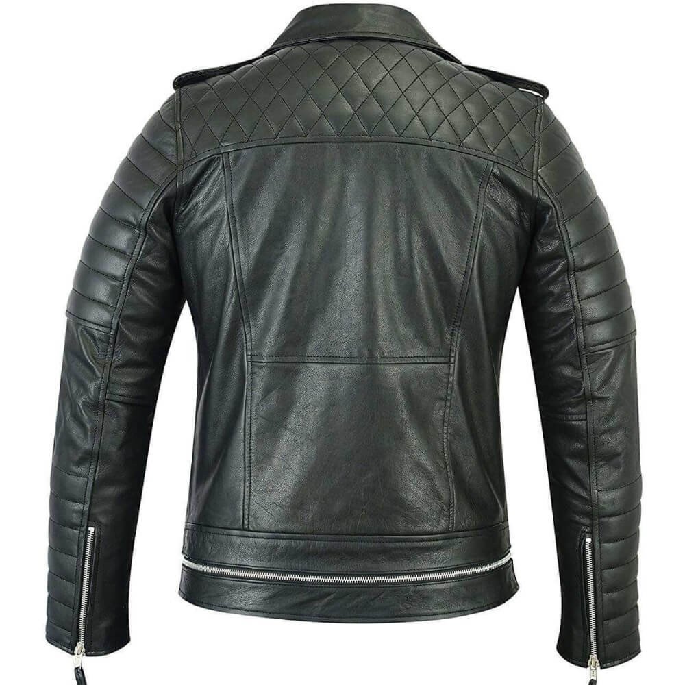Blouson Moto Cuir Vintage Homme Jpg