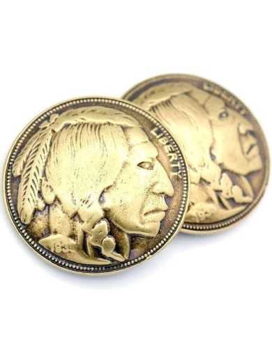 Concho Bouton Pression Laiton Indian Gold Zolki