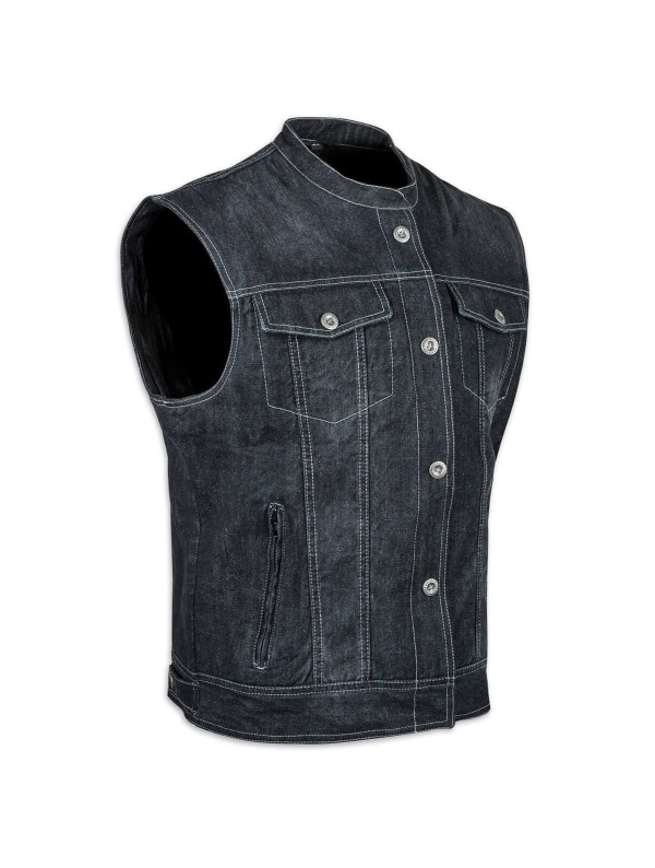 gilet cuir sans manche homme biker