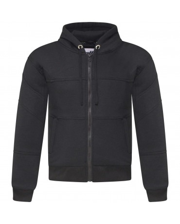 Blouson Moto Hoodie Noir Zolki