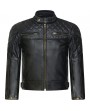 Blouson Moto Cuir Noir Zolki