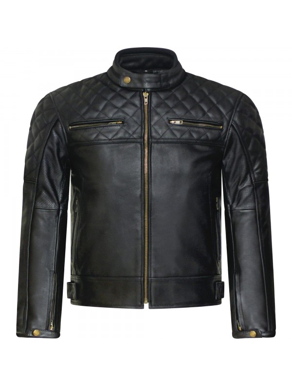 Vente - Blouson Moto Vintage Cuir, Homme, Veste Motard Rétro, Pas Cher