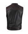 Gilet Biker Sur Mesure Rouge Noir