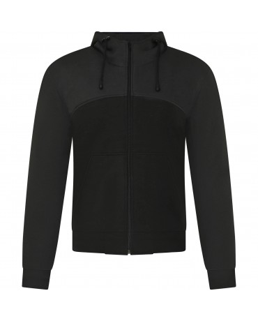 Hoodie Capuche Moto Kevlar Noir Zolki