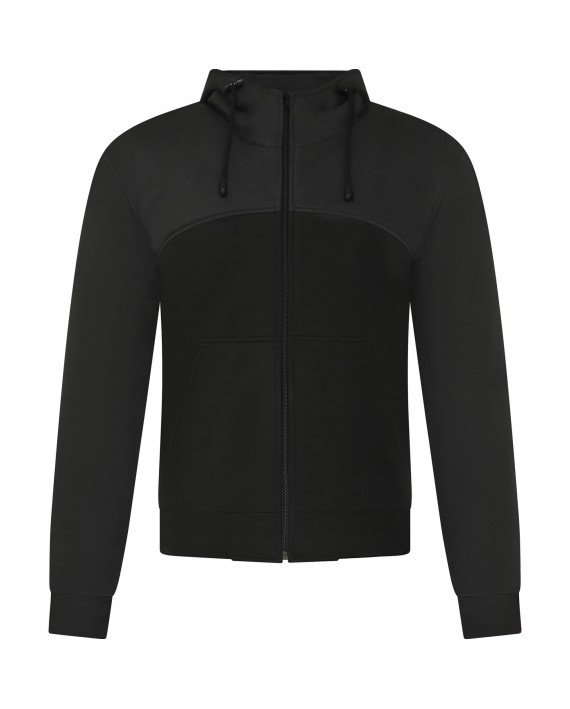 Hoodie Capuche Moto Kevlar Noir Zolki