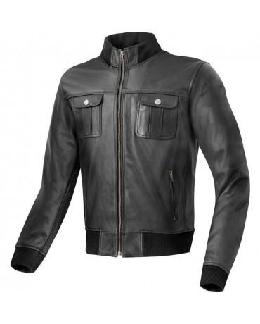 Blouson Cuir Moto Homme, Moto CE, Trike, Biker Veste, Bleu Vintage, Cafe  Racer