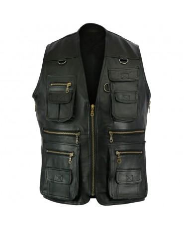 Gilet Moto Cuir Zolki Fischerman