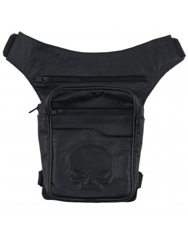 Pochette Moto Harley, Sacoche de Hanches - Jambes Cuir, Pas Cher