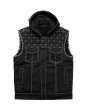 Gilet Biker Tissu Capuche Zolki