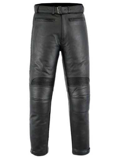 Pantalon Moto Cuir Sobre Zolki Homme