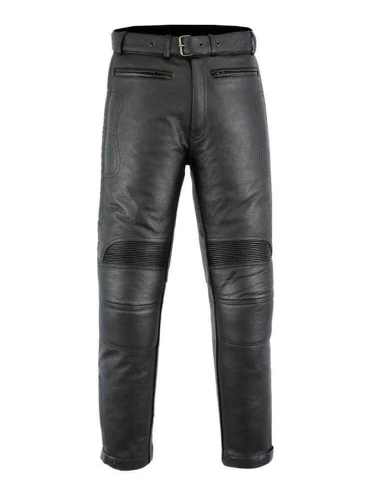 Pantalon Moto Cuir Sobre Zolki Homme