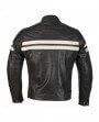 Blouson Moto Homme Vintage Noir Blanc