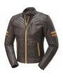 Doublure aluminium Blouson Moto Cuir Vintage Marron