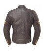 Doublure aluminium Blouson Moto Cuir Vintage Marron