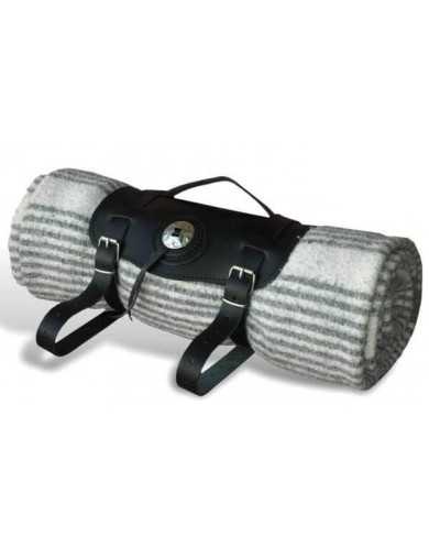 Sacoche Cuir Fourche Sangle Motard Noir