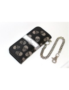 Sacoche Cuir Fourche Motard Noir Pleine Fleur