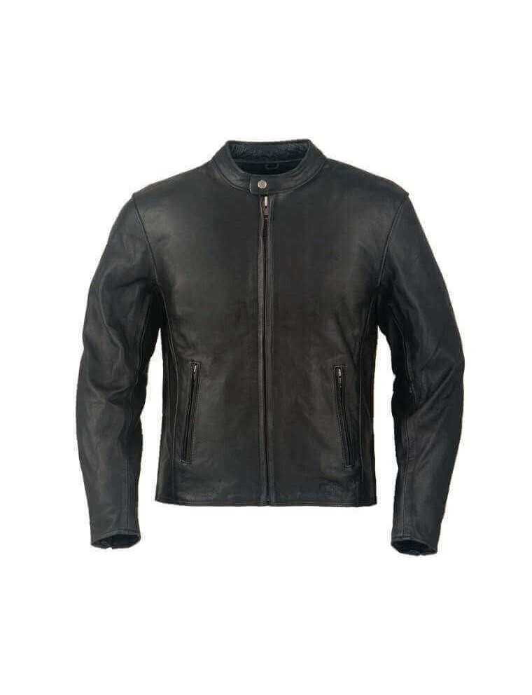 Blouson Moto Homme Cuir Sobre Noir