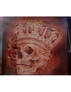 Sacoche Cuir Fourche Noir Harley Custom