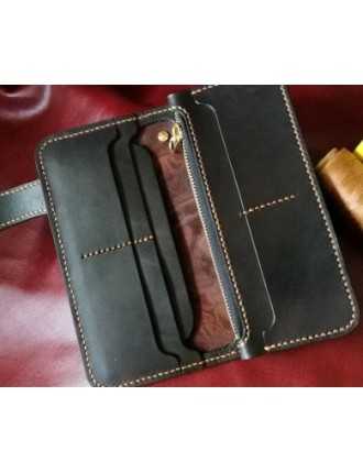 Sacoche Cuir Fourche Noir Harley Custom