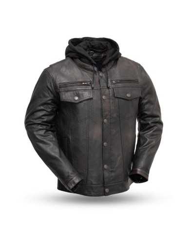 Blouson Moto Biker Capuche Zolki