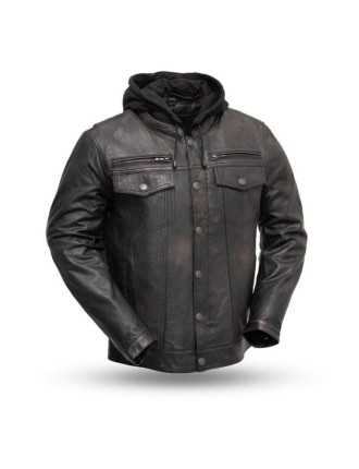Blouson Moto Biker Capuche Zolki