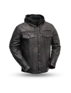 Blouson Moto Biker Capuche Zolki