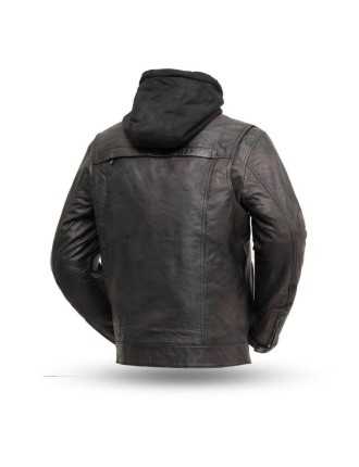Blouson Moto Cuir Capuche Zolki