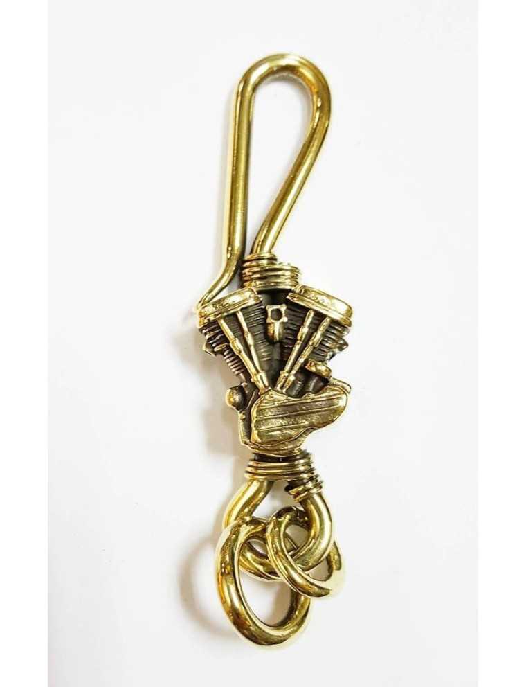 Porte Clé Laiton Moto Biker
