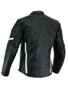 Blouson Vintage Moto Cuir Vieilli Gris