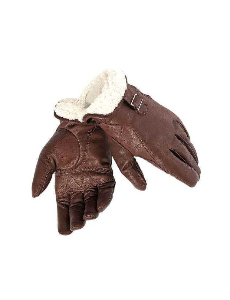 Gant Moto Cuir Kevlar Marron