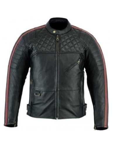 Blouson Moto Cuir Homme Samourai Noir Zolki