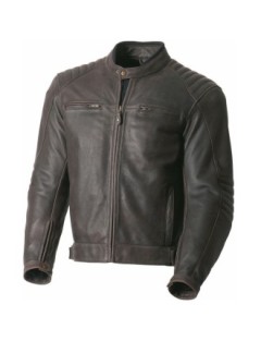 Blouson Moto Marron Vieilli Homme