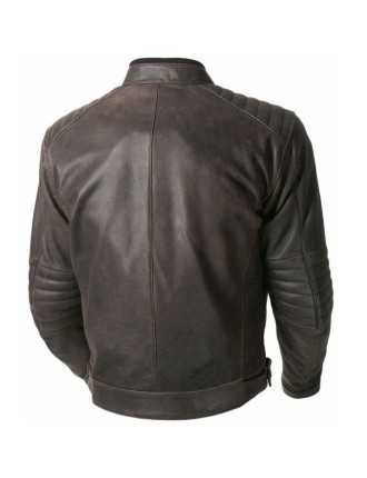 Blouson Moto Marron Homme Cuir Vintage