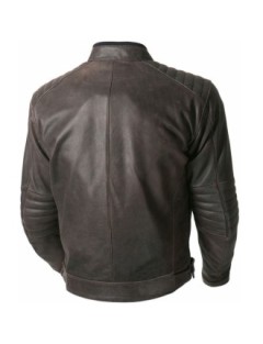 Blouson Moto Marron Homme Cuir Vintage