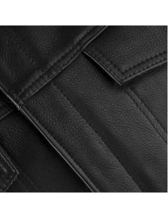 Gilet Cut Cuir Biker Zolki Fintions Luxe