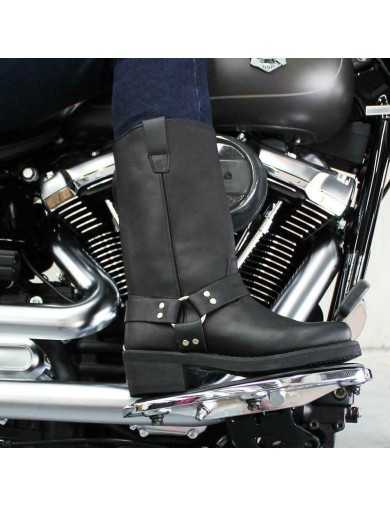 Bottes matelassées avec chaînes noir femme | La Halle