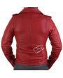 Blouson Perfecto Cuir Rouge Homme Zolki
