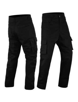 Pantalon Noir Cargo Moto Kevlar Zolki