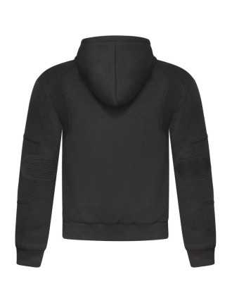 Blouson Moto Kevlar Capuche Noir Zolki