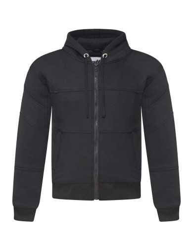 Blouson Moto Hoodie Noir Zolki