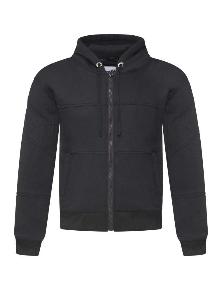 Blouson Moto Hoodie Noir Zolki