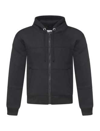 Blouson Moto Hoodie Noir Zolki
