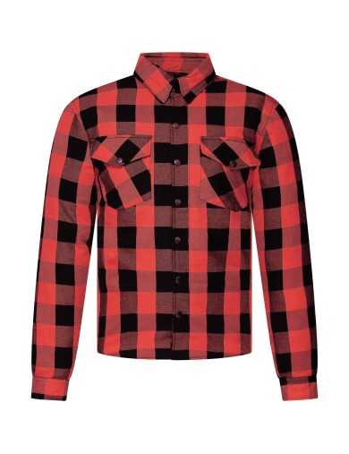Chemise Kevlar Moto Lumberjack Rouge